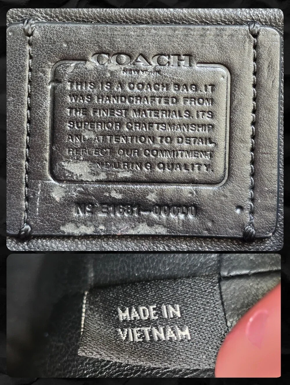 Coach 59048 Drifter Sample Bag Black Pebbled Leather Suede Crossbody